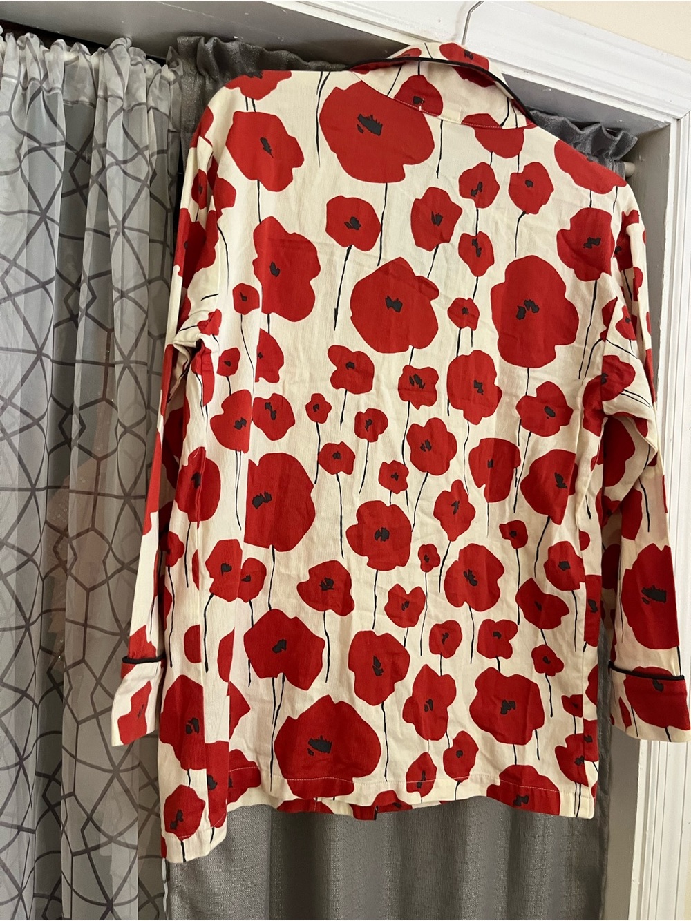 Bed Head Red Poppy Print Pajama Set S Cotton USA - Picture 6 of 6